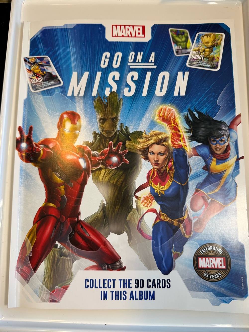 MARVEL Go On A Mission Collection Album and 90 Cards Complete